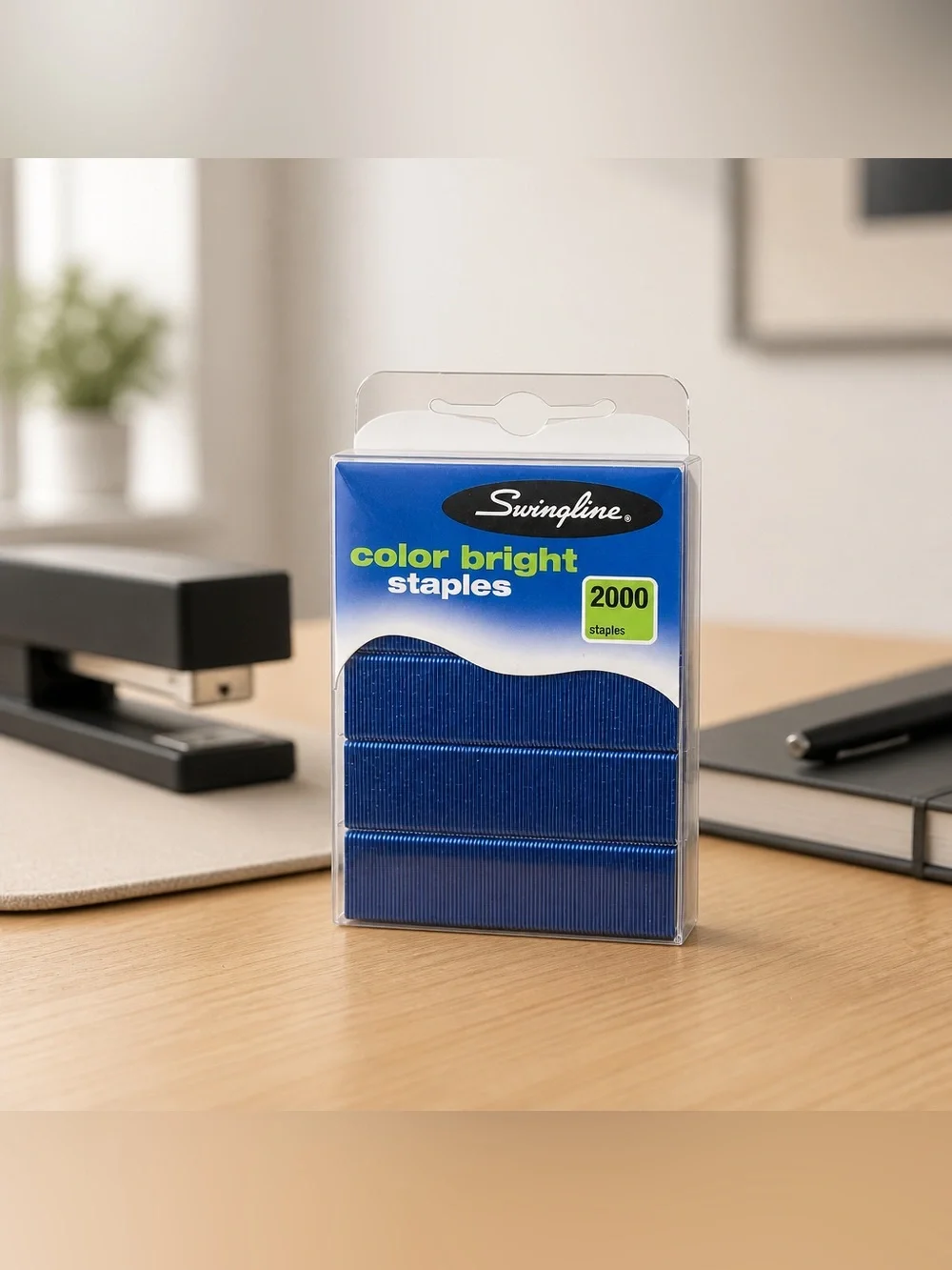 Swingline Blue Color Bright Staples - 2000 Count #35121
